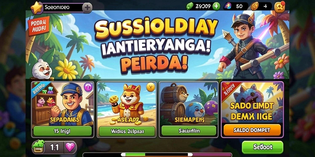 Tampilan utama aplikasi dengan desain menarik.
