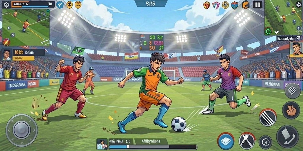 Tangkapan layar menampilkan keragaman karakter dalam game.